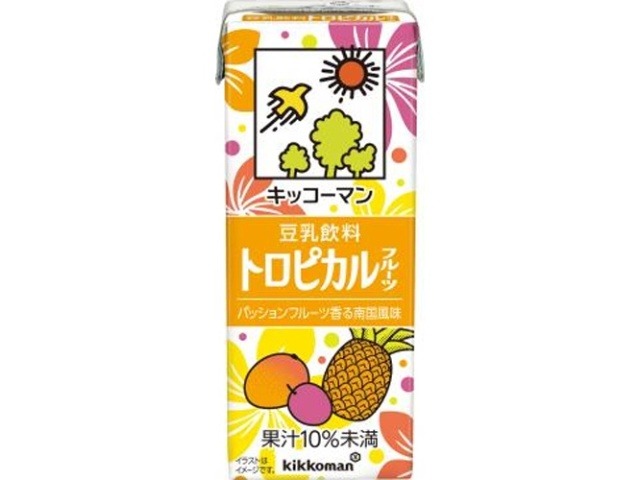 【ケース販売】キッコーマン ソイＦ豆乳飲料トロピカルフルーツ２００ｍｌ ×18 【全国送料無料】(一部地域別途)・まとめ買い・防災備蓄にも最適の画像