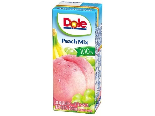 【ケース販売】Ｄｏｌｅ ピーチミックス１００％２００ｍｌ ×18 【全国送料無料】(一部地域別途)・まとめ買い・防災備蓄にも最適の画像