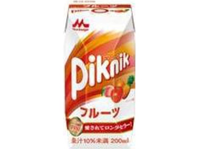【ケース販売】森乳 ピクニック フルーツプリズマ２００ｍｌ ×24 【全国送料無料】(一部地域別途)・まとめ買い・防災備蓄にも最適の画像