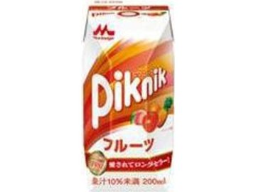 【ケース販売】森乳 ピクニック フルーツプリズマ２００ｍｌ ×24 【全国送料無料】(一部地域別途)・まとめ買い・防災備蓄にも最適の画像