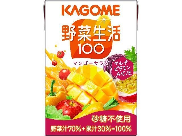 【ケース販売】カゴメ 野菜生活 マンゴーサラダ紙１００ｍｌ ×30 【全国送料無料】(一部地域別途)・まとめ買い・防災備蓄にも最適の画像