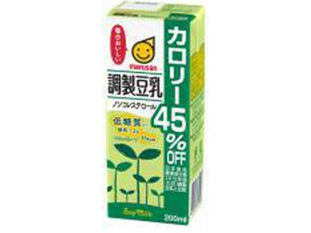 【ケース販売】マルサン 調整豆乳カロリー４５％オフ ２００ｍｌ ×24 【全国送料無料】(一部地域別途)・まとめ買い・防災備蓄にも最適の画像