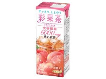 【ケース販売】エルビー 彩果茶 食物繊維ピーチティー２００ｍｌ ×24 【全国送料無料】(一部地域別途)・まとめ買い・防災備蓄にも最適の画像