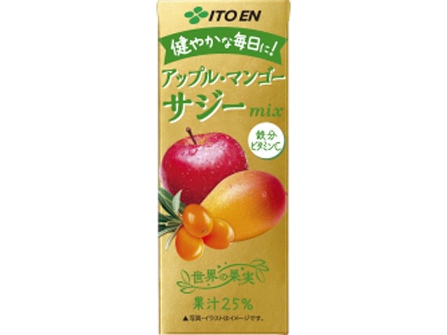 【ケース販売】伊藤園 アップル・マンゴー サジー紙２００ｍｌ ×24 【全国送料無料】(一部地域別途)・まとめ買い・防災備蓄にも最適の画像