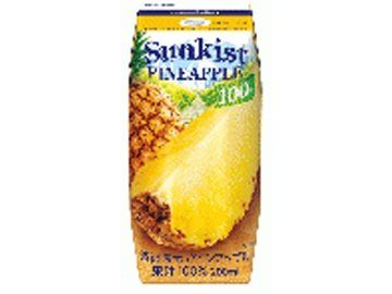 【ケース販売】サンキスト １００％パインアップル ２００ｍｌ ×24 【全国送料無料】(一部地域別途)・まとめ買い・防災備蓄にも最適の画像