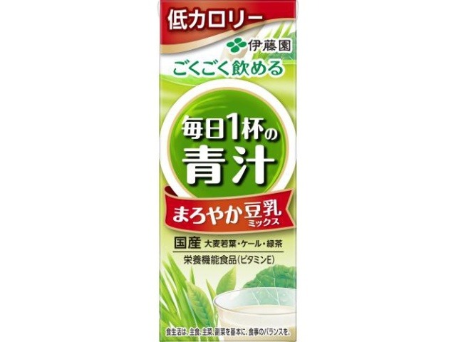 【ケース販売】伊藤園 毎日１杯の青汁豆乳ミックス 紙２００ｍｌ ×24 【全国送料無料】(一部地域別途)・まとめ買い・防災備蓄にも最適の画像