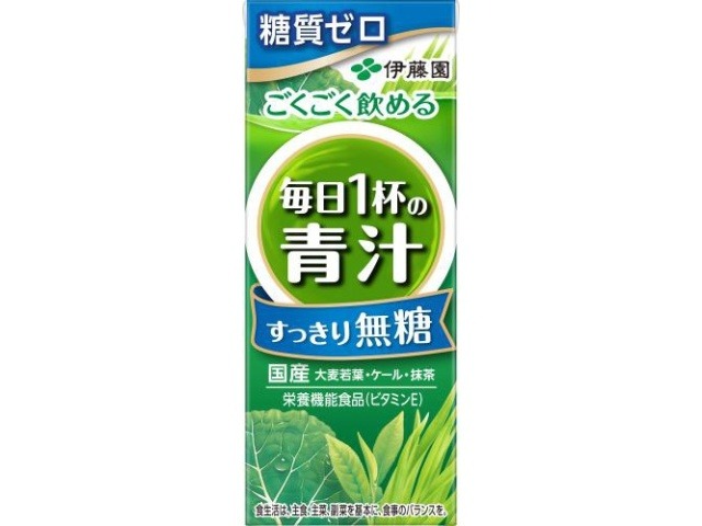 【ケース販売】伊藤園 毎日１杯の青汁無糖 紙２００ｍｌ  ×24 【全国送料無料】(一部地域別途)・まとめ買い・防災備蓄にも最適の画像