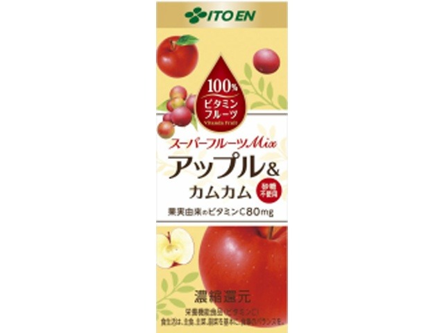 【ケース販売】伊藤園 ビタミンフルーツアップル＆カムカム紙２００  ×24 【全国送料無料】(一部地域別途)・まとめ買い・防災備蓄にも最適の画像