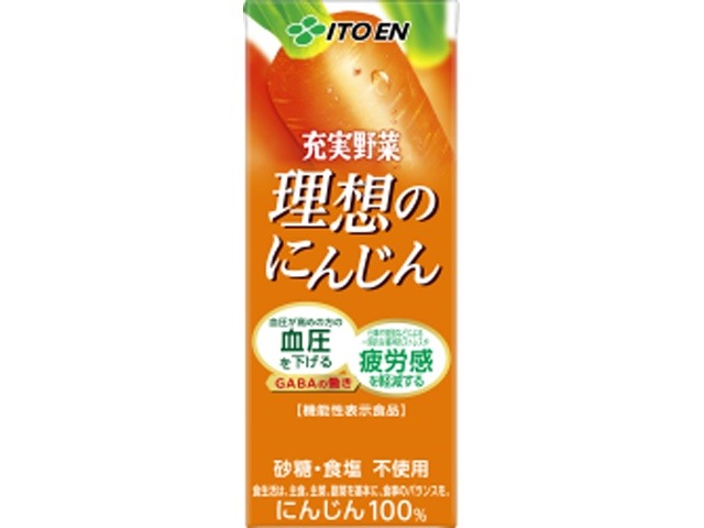 【ケース販売】伊藤園 紙充実野菜理想のにんじん２００ｍｌ ×24 【全国送料無料】(一部地域別途)・まとめ買い・防災備蓄にも最適の画像