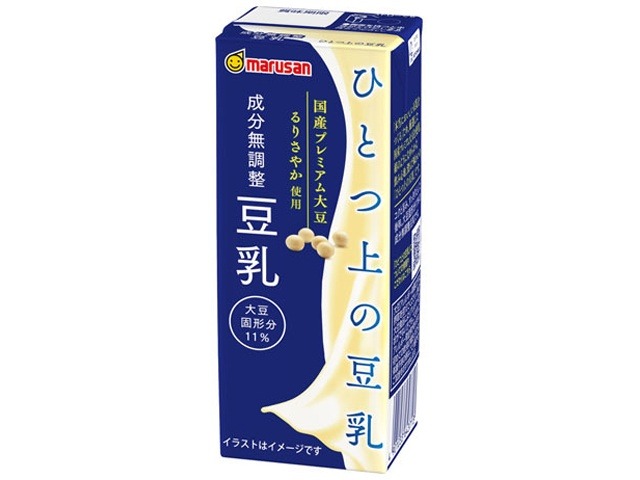 【ケース販売】マルサン ひとつ上の豆乳成分無調整豆乳紙２００ｍｌ ×24 【全国送料無料】(一部地域別途)・まとめ買い・防災備蓄にも最適の画像