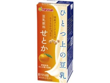 【ケース販売】マルサン ひとつ上の豆乳 豆乳飲料せとか紙２００ ×24 【全国送料無料】(一部地域別途)・まとめ買い・防災備蓄にも最適の画像