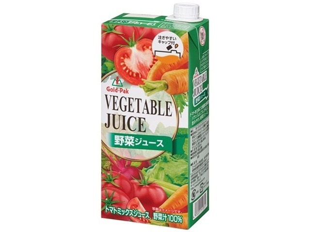 【ケース販売】ゴールドパック 野菜ジュース １Ｌ ×6 【全国送料無料】(一部地域別途)・まとめ買い・防災備蓄にも最適の画像