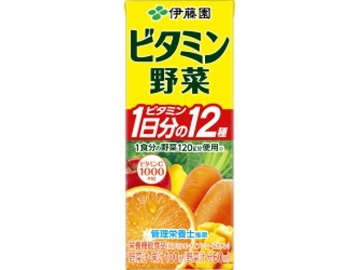 【ケース販売】伊藤園 ビタミン野菜 紙２００ｍｌ  ×12 【全国送料無料】(一部地域別途)・まとめ買い・防災備蓄にも最適の画像