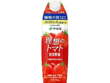 【ケース販売】伊藤園 理想のトマト キャップ付き紙１Ｌ ×6 【全国送料無料】(一部地域別途)・まとめ買い・防災備蓄にも最適の画像