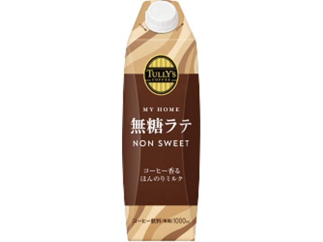 【ケース販売】タリーズ マイホーム無糖ラテ屋根型キャップ付き１Ｌ  ×6 【全国送料無料】(一部地域別途)・まとめ買い・防災備蓄にも最適の画像
