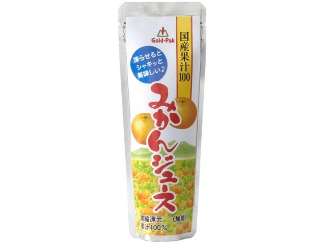【ケース販売】ゴールドパック 国産みかんジュース ８０ｇパウチ  ×20 【全国送料無料】(一部地域別途)・まとめ買い・防災備蓄にも最適の画像