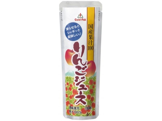 【ケース販売】ゴールドパック 国産りんごジュース８０ｇパウチ  ×20 【全国送料無料】(一部地域別途)・まとめ買い・防災備蓄にも最適の画像