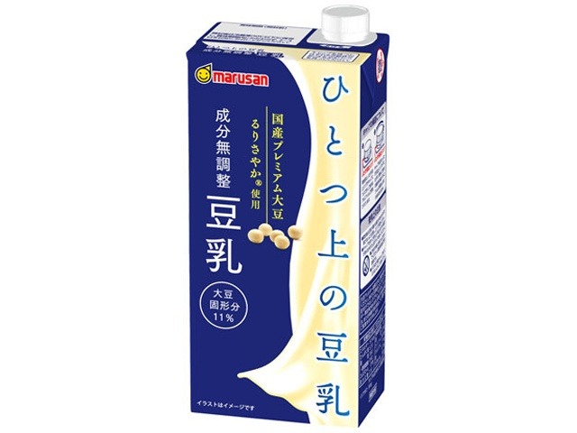 【ケース販売】マルサン ひとつ上の豆乳成分無調整豆乳紙１Ｌ ×6 【全国送料無料】(一部地域別途)・まとめ買い・防災備蓄にも最適の画像