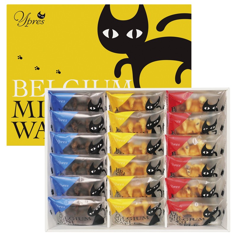 2026年お歳暮特集 イーペルの猫祭り ベルギーミニワッフル YJ-BWW 【全国送料無料】(沖縄・離島など一部地域は除く)の画像