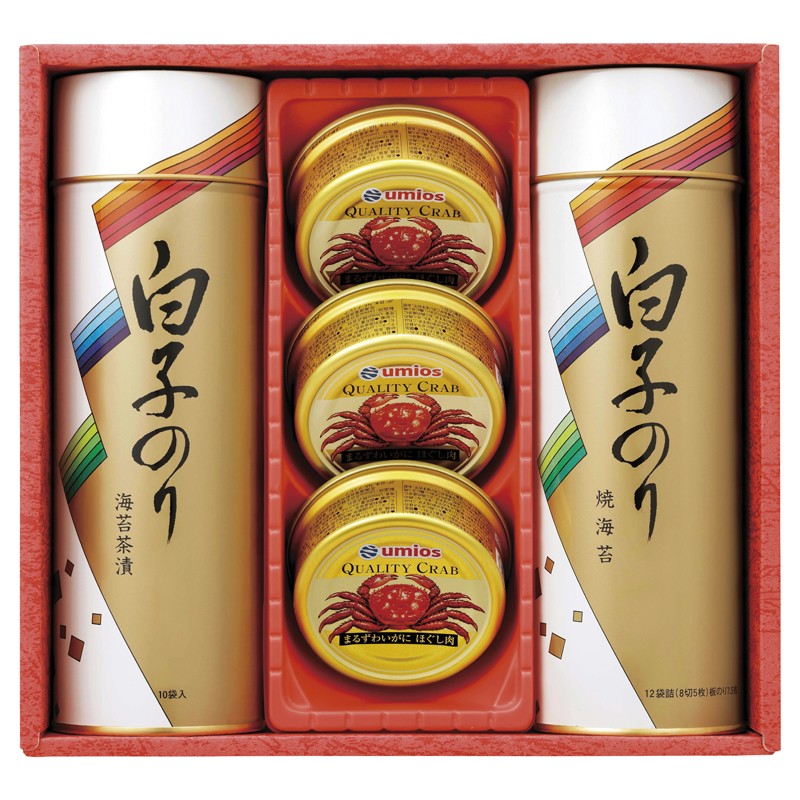 2026年お歳暮特集 白子のり のりとカニ缶詰め合わせ SN-400 【全国送料込み】(沖縄・離島など一部地域は別途)の画像