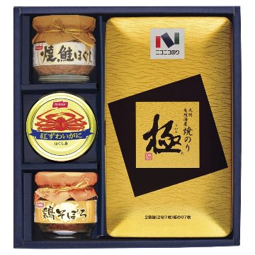 2026年お歳暮特集 ニコニコのり 焼のり･カニ缶･瓶詰詰合せ MB-30R 【全国送料込み】(沖縄・離島など一部地域は別途)の画像