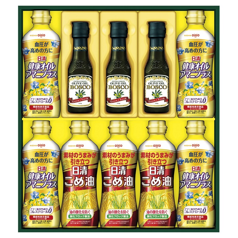 2026年お歳暮特集 日清オイリオ ボスコオリーブオイル&バラエティオイルギフト No50 BM-50A 【全国送料込み】(沖縄・離島など一部地域は別途)の画像