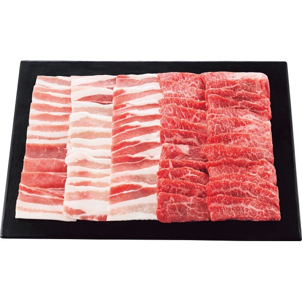 2026年お歳暮特別企画 鹿児島黒豚・黒毛和牛　バラ　焼肉セット（計６００ｇ） 【全国送料無料】(沖縄・離島は別途)の画像