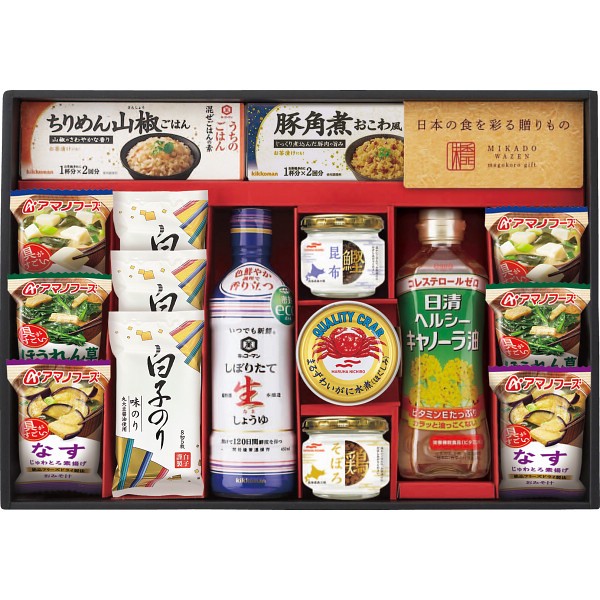 2026年お歳暮特別企画 味香門和膳（みかどわぜん）　アマノフーズ＆キッコーマン和食詰合せ  ＭＫＤ－５０Ｂ 【送料込】(沖縄・離島は別途)の画像