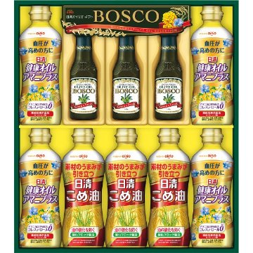 2026年お歳暮特別企画 ボスコ　オリーブオイル＆ヘルシーオイルギフト  ＢＭ－５０Ａ 【送料込】(沖縄・離島は別途)の画像