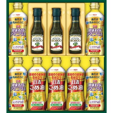 2026年お歳暮特別企画 ボスコ　オリーブオイル＆ヘルシーオイルギフト  ＢＭ－５０Ａ 【送料込】(沖縄・離島は別途)の画像