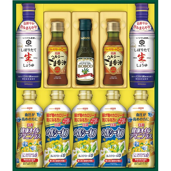 2026年お歳暮特別企画 日清　ヘルシーオイル＆キッコーマン生しょうゆギフト  ＮＫー５５ 【送料込】(沖縄・離島は別途)の画像