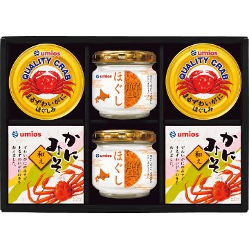 2026年お歳暮特別企画 Ｕｍｉｏｓ（ウミオス）　かに缶詰・かに瓶詰詰合せ  ＫＳＭ－５Ｕ　　　　　 【送料込】(沖縄・離島は別途)の画像