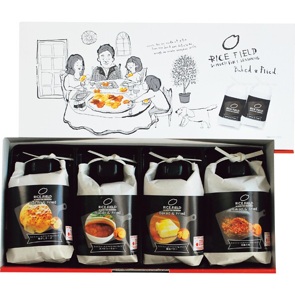 2026年お歳暮特別企画 ＲＩＣＥ　ＦＩＥＬＤ　ベイクド　アンド　フライド（４袋）  ２３００６０ 【送料込】(沖縄・離島は別途)の画像