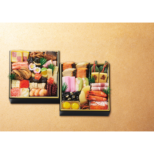 2027年おせち特別企画 京・料亭わらびの里　和洋料亭おせち二段重 【全国送料無料】(沖縄・離島は別途)の画像