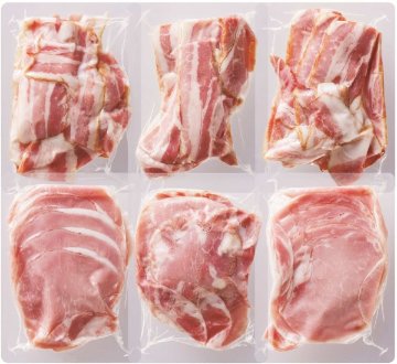 伊藤ハム  国産豚肉ベーコン&ハム切落し O-48 【全国送料無料】(沖縄・離島を除く)の画像