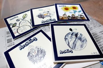 図画をスキャン・オリジナル高耐久タイル【自宅用】の画像