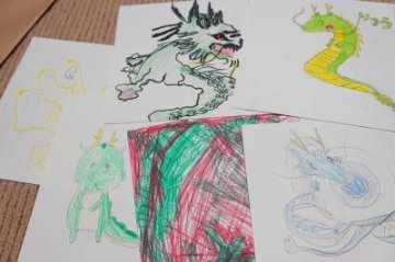 図画をスキャン・オリジナル高耐久タイル【自宅用】の画像