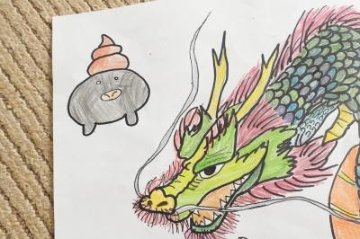 図画をスキャン・オリジナル高耐久タイル【自宅用】の画像