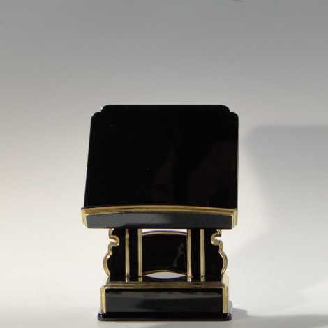 2本足見台（黒塗面金）4寸　（過去帳の台） の画像