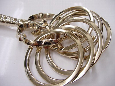 錫杖 焼六環（大々）の柄なし （金属部分のみ）の画像