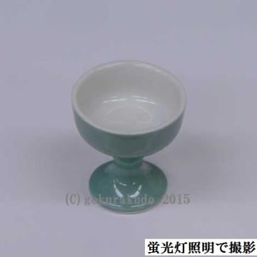 仏飯器・ブッキ（ご飯の入れ物）陶器製 青地（中）画像