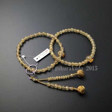 数珠 浄土宗・時宗用 8寸浄土 総ルチル 利休房 の画像