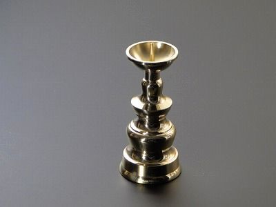 ダルマローソク立て　（3.0寸）　磨きの画像