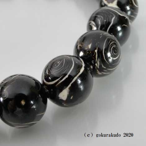 数珠 男性用 本海松 主玉(おもだま)22個入 正絹頭付房(os-2020-1)画像