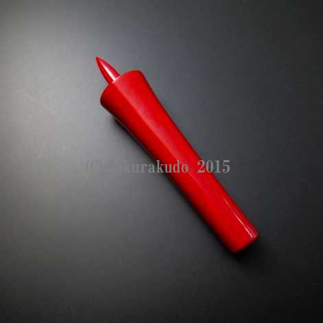 常立て／朱塗の木蝋燭　6寸（上品）の画像