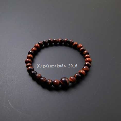 数珠ブレス 赤虎目 ６mm球の画像