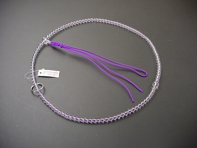 数珠 曹洞宗用 総水晶 尺 正絹紫紐房の画像