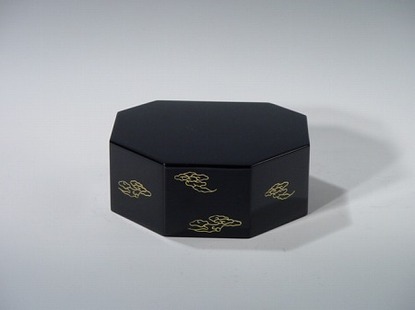 八角仏像台　黒　3号（木質木地） の画像