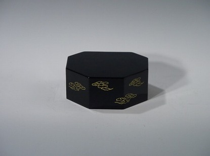 八角仏像台　黒4号（木質木地） の画像