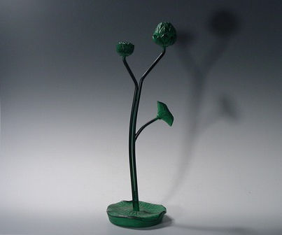 数珠掛け／蓮型　青銅色（金属製）の画像